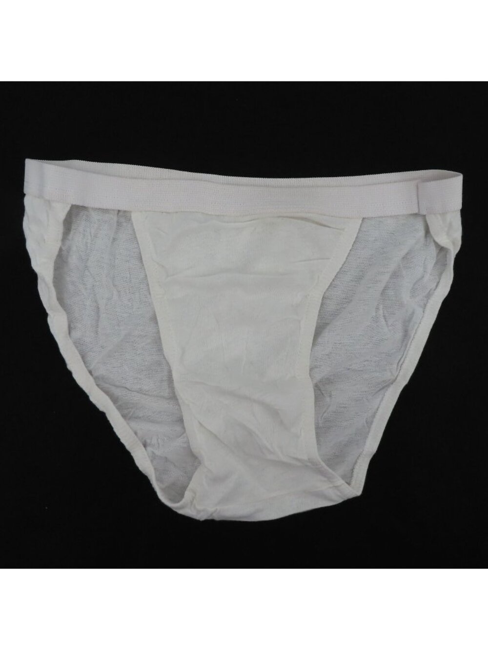 VTG NEW No tags Women Large Solid White All Cotton Panty USA Stretch Waistband